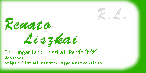 renato liszkai business card